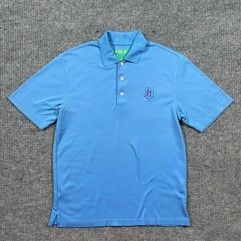 Oxford Golf Mens Polo Shirt Size S Blue Earth Tech Super Dry Short Sleeve